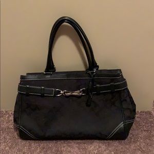 COACH Black should bag gently used with silver